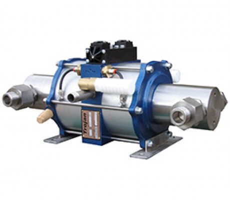 Trojan – Type ‘MD’ Double Acting Air Powered Pump. <br> Test pressures up to 2,964 bar.